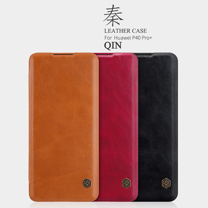 Husa Huawei P40 Pro Nillkin QIN Leather, rosu