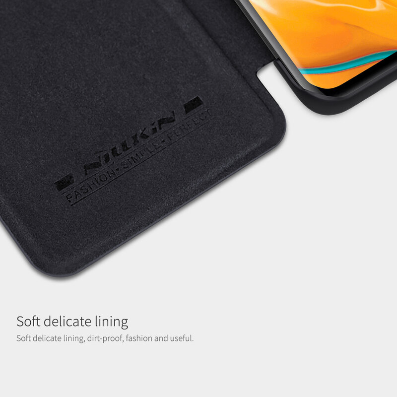 Husa Huawei P40 Pro Nillkin QIN Leather, rosu