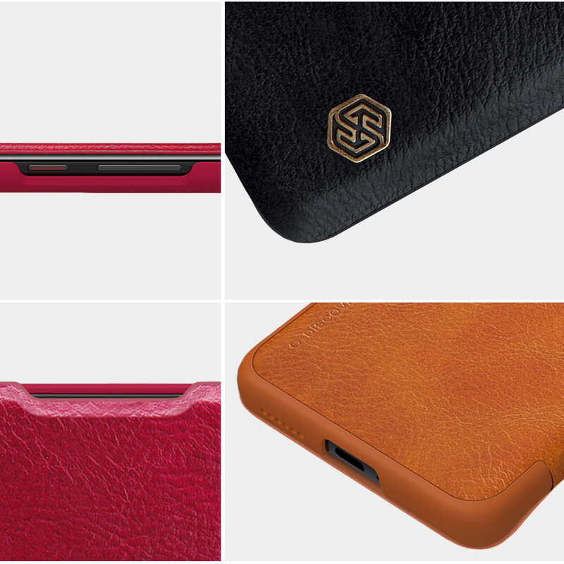 Husa Huawei P40 Pro Nillkin QIN Leather, rosu