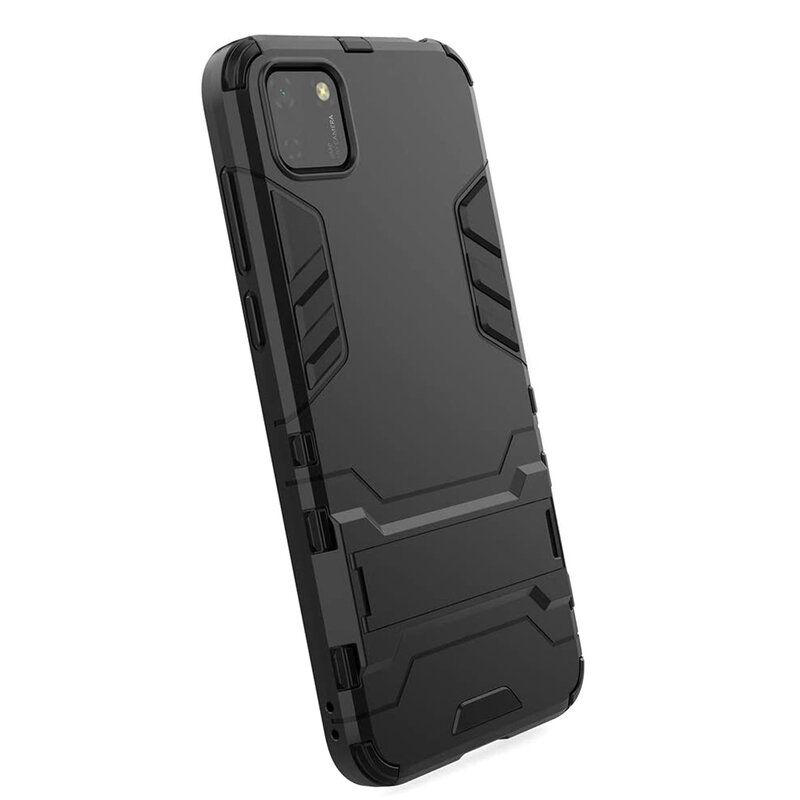 Husa Huawei Y5p Mobster Hybrid Stand Shell – Black