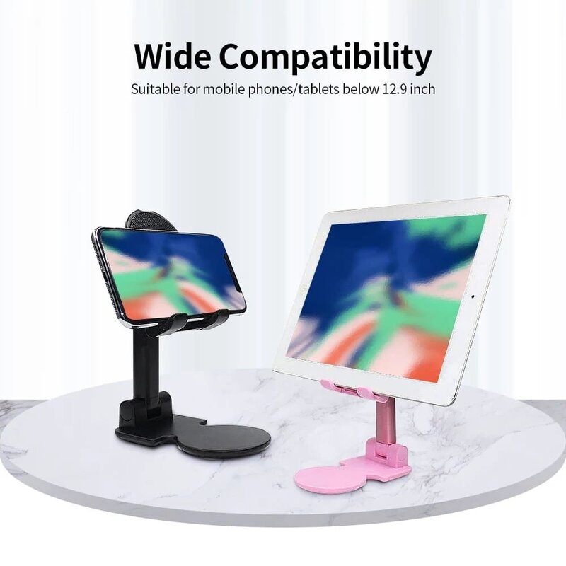 Suport Birou Mobster Folding Desktop Holder Stand Ajustabil Si Pliabil Pentru Telefon / Tableta / eBook - Negru
