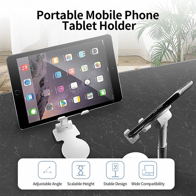 Suport Birou Mobster Folding Desktop Holder Stand Ajustabil Si Pliabil Pentru Telefon / Tableta / eBook - Negru