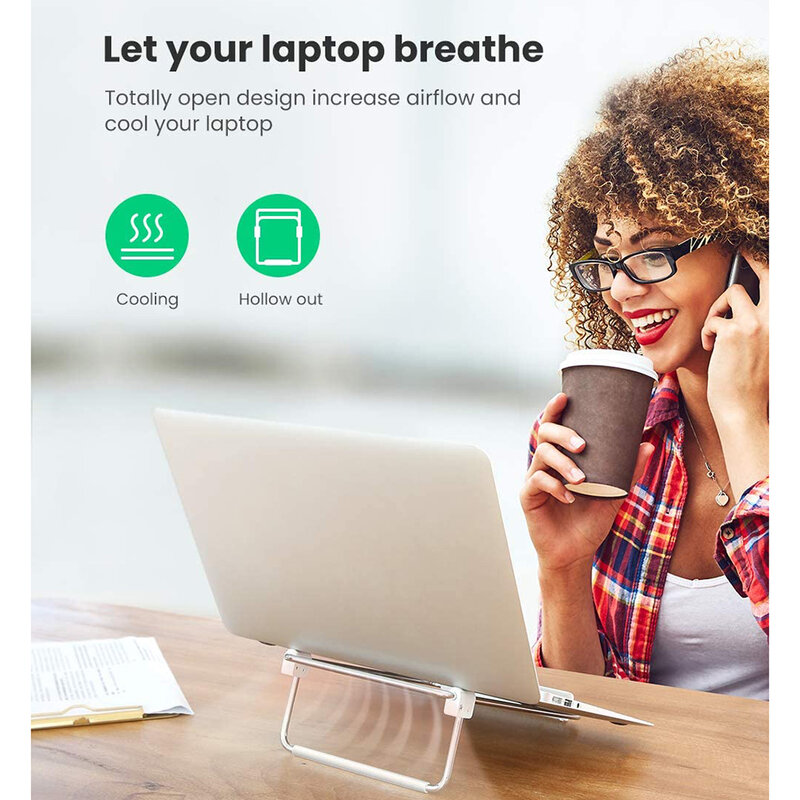 Suport laptop mobil pentru birou Ugreen, argintiu, 80348