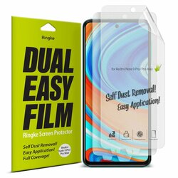 [Pachet 2x] Folie Xiaomi Redmi Note 9S Ringke Dual Easy Film Full Coverage - Clear