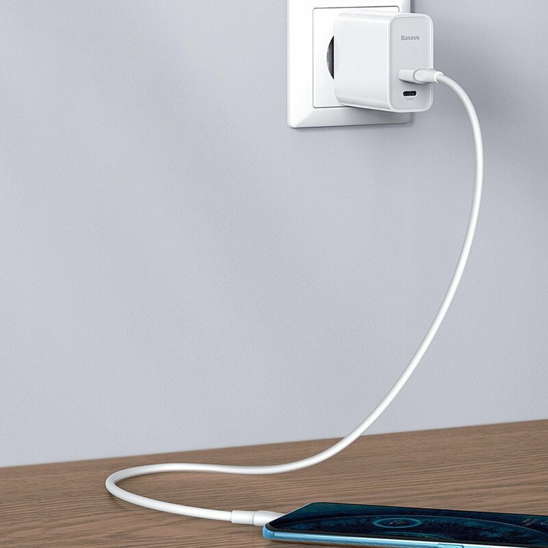 Incarcator Priza Baseus VOOC Speed PPS USB/Type-C PD 30W + Cablu Incarcare USB/Type-C - TZCCFS-H01 - Negru