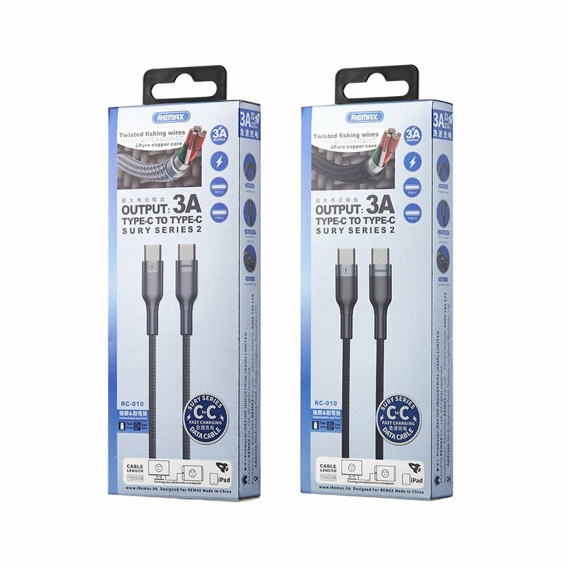 Cablu De Date Remax Sury Series 2 De La Type-C La Lightning Cu Incarcare Rapida De 2A 18W 1m - RC-009 - Negru