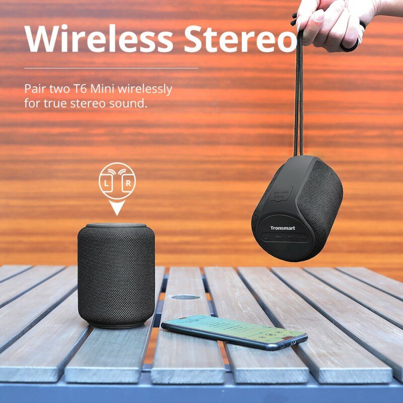Boxa Portabila Tronsmart T6 Mini Portable Wireless Bluetooth 5.0 Universal Speaker 15W - Negru