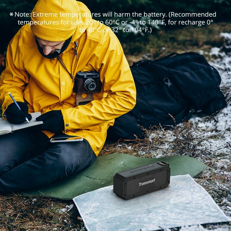 Boxa Portabila Tronsmart Element Force+ Wireless Universala Si Impermeabila Bluetooth 5.0 Stereo 40W - Negru