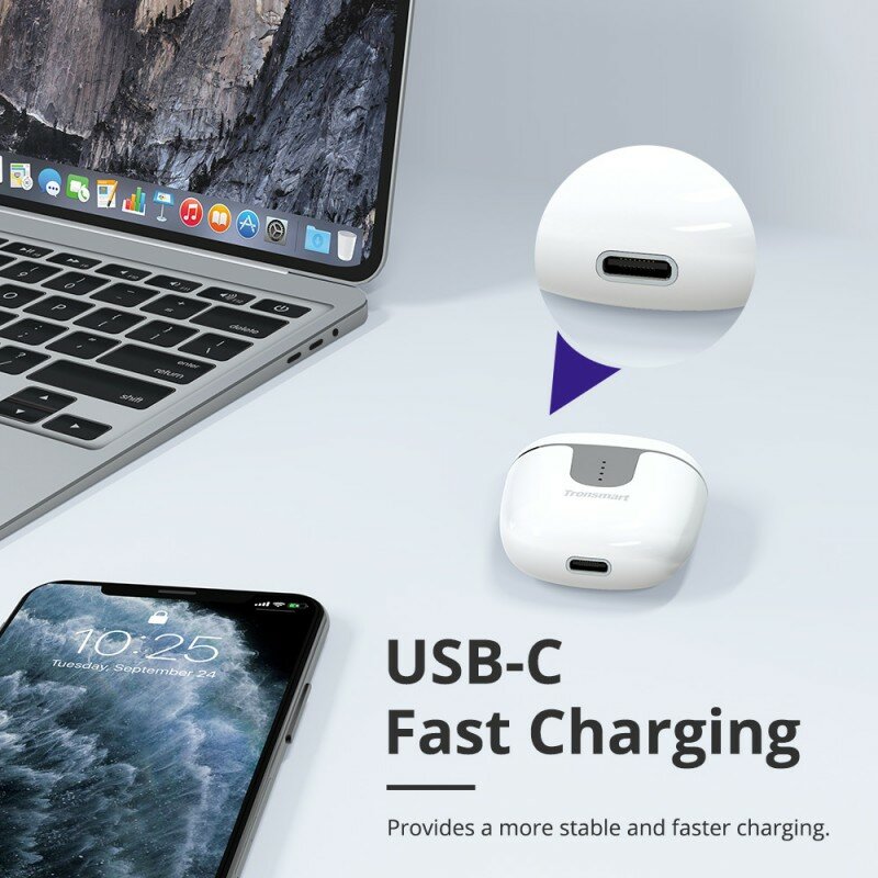 Casti In-Ear Tronsmart Onyx Ace True Wireless Universale Cu Bluetooth 5.0 Pentru Android / iOS - Negru