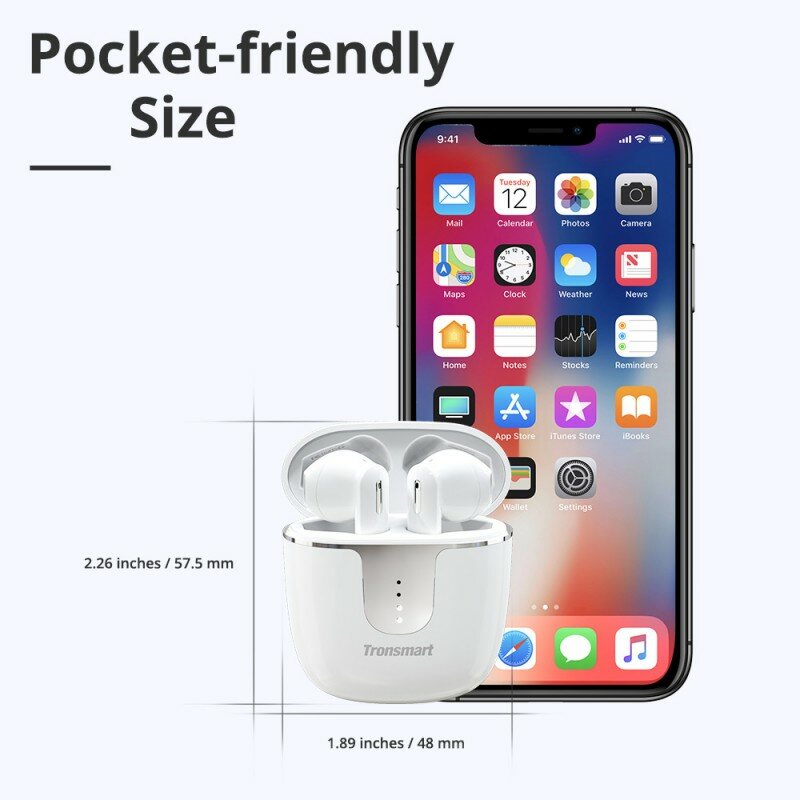 Casti In-Ear Tronsmart Onyx Ace True Wireless Universale Cu Bluetooth 5.0 Pentru Android / iOS - Negru