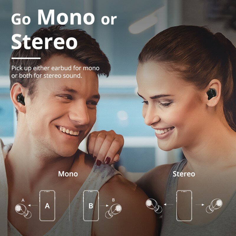 Casti In-Ear Tronsmart Spunky Beat True Wireless Earbuds Universale Pentru Android / iOS Bluetooth 5.0 - Negru