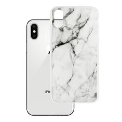 Husa iPhone XS Wozinsky Marble TPU - White