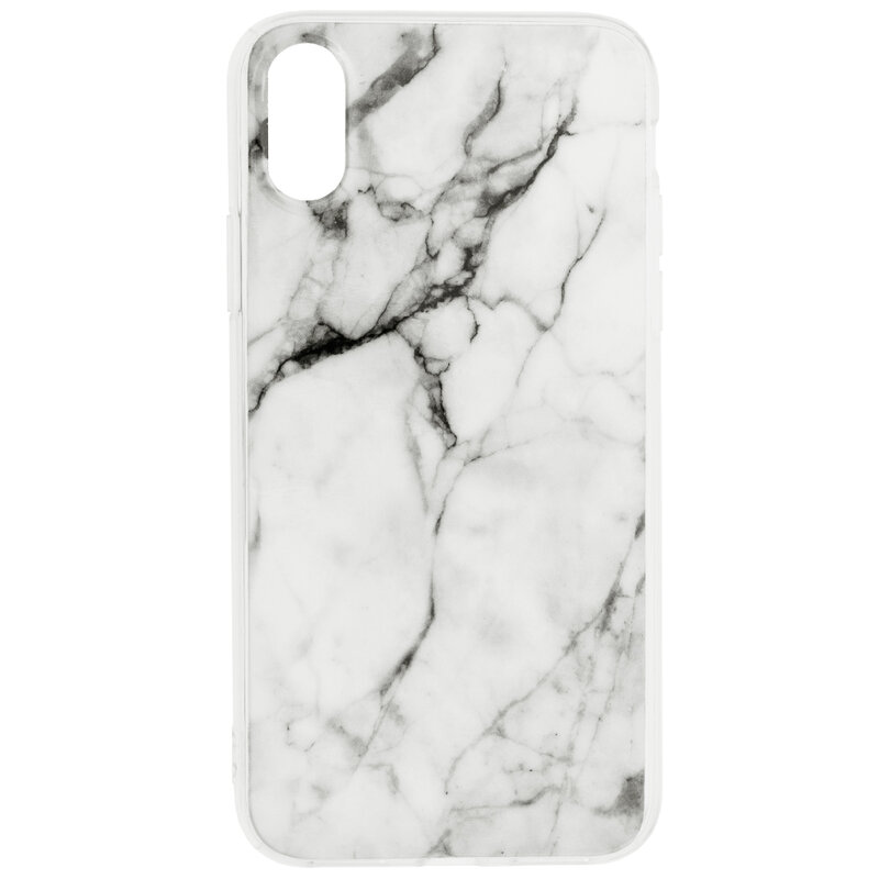 Husa iPhone XS Wozinsky Marble TPU - White