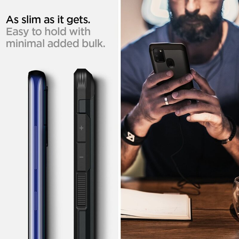 Husa Samsung Galaxy A21s Spigen Tough Armor - Metal Slate