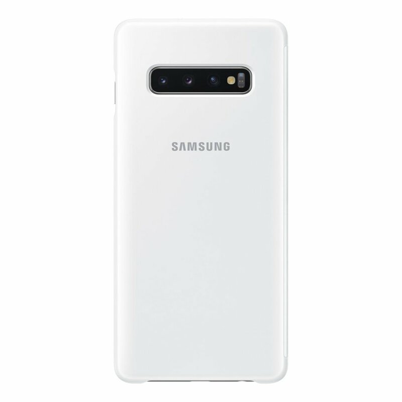 Husa Originala Samsung Galaxy S10 Plus Clear View Cover - Alb