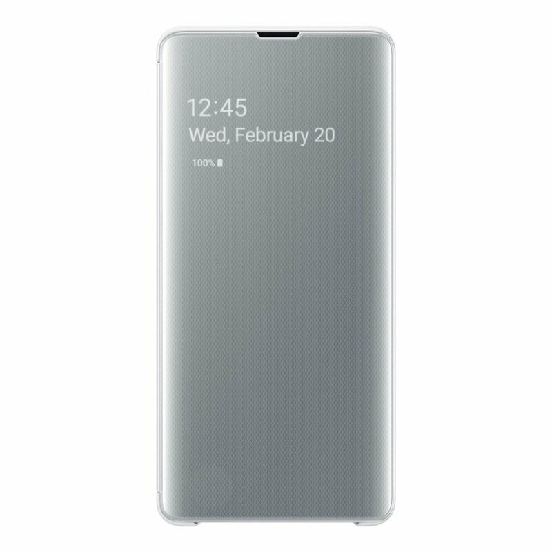 Husa Originala Samsung Galaxy S10 Plus Clear View Cover - Alb