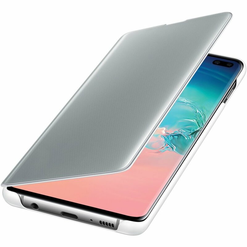 Husa Originala Samsung Galaxy S10 Plus Clear View Cover - Alb