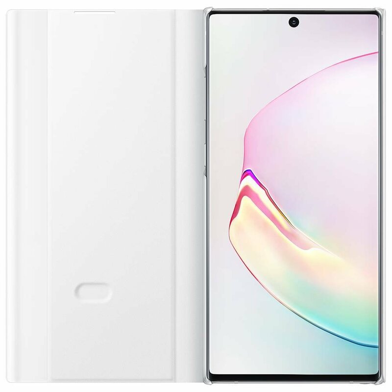 Husa Originala Samsung Galaxy Note 10 Plus 5G Clear View Cover - Alb