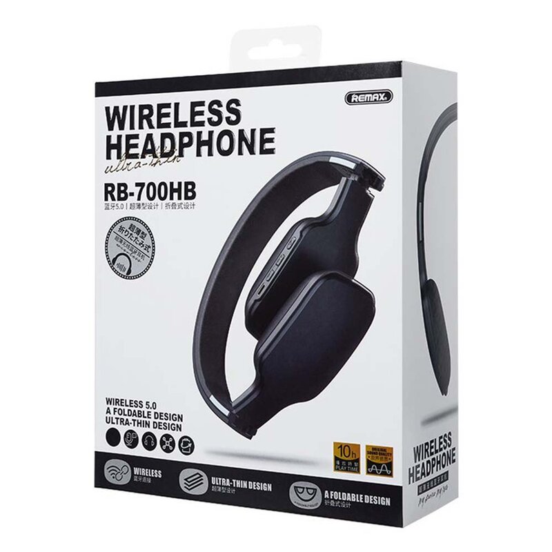 Casti On-Ear Remax RB-700HB Wireless Confortabile Si Pliabile Cu Bluetooth 5.0 Si Design Ultra-subtire - Alb