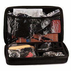 Set Accesorii Cu Geanta Pentru GoPro/SJCAM 14in1 Plutitor/Harness/Banda Suport Elastica/Suport Auto - Negru