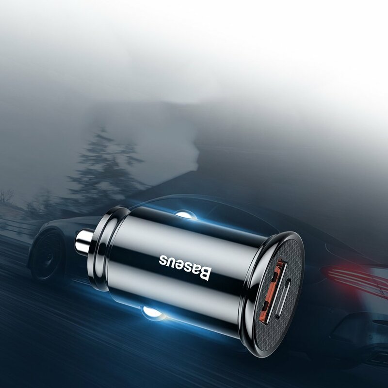 Incarcator Auto Baseus PPS Cu Type-C + USB QC 4.0 / PD 3.0 / QC 3.0 / AFC / SCP 30W - CCALL-YS02 - Alb