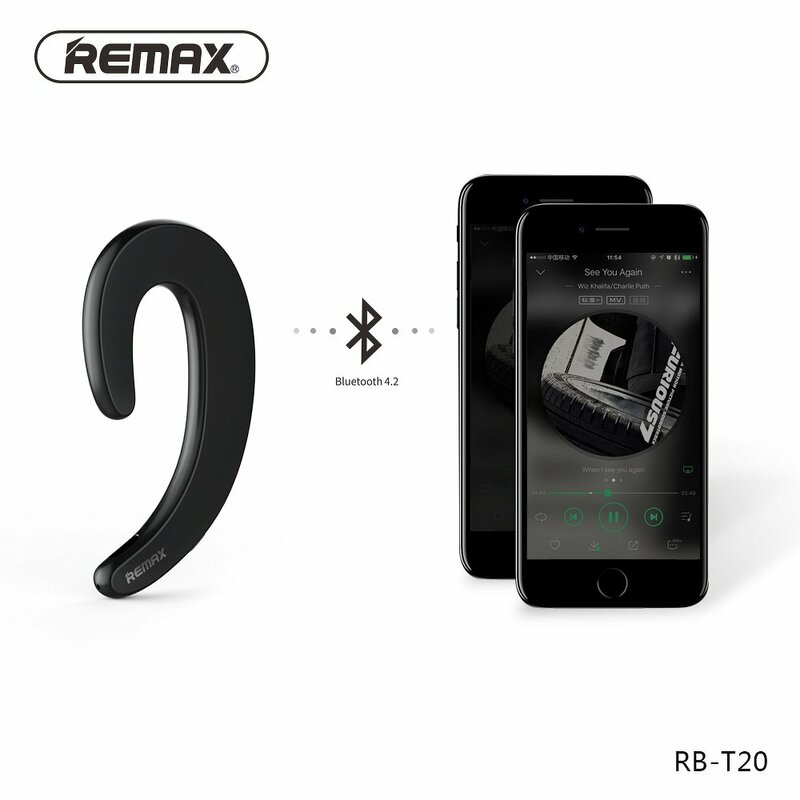 Casca Bluetooth Remax Ultra Thin Bluetooth Headset Wireless Cu Design Ergonomic - RB-T20 - Rosu