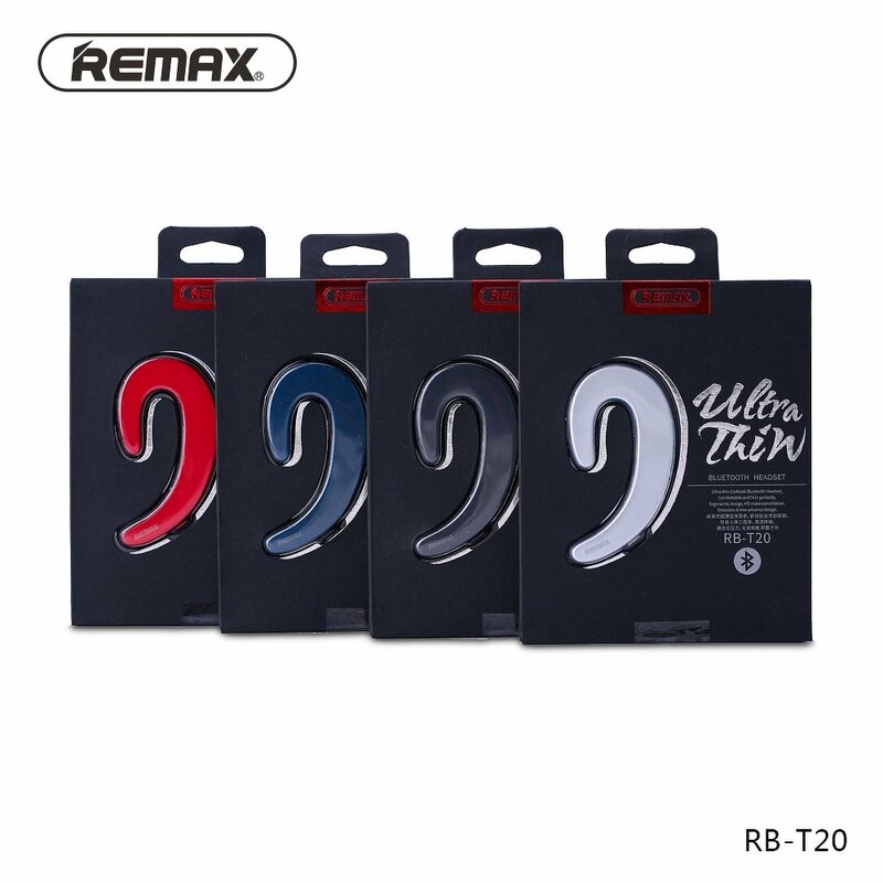 Casca Bluetooth Remax Ultra Thin Bluetooth Headset Wireless Cu Design Ergonomic - RB-T20 - Albastru