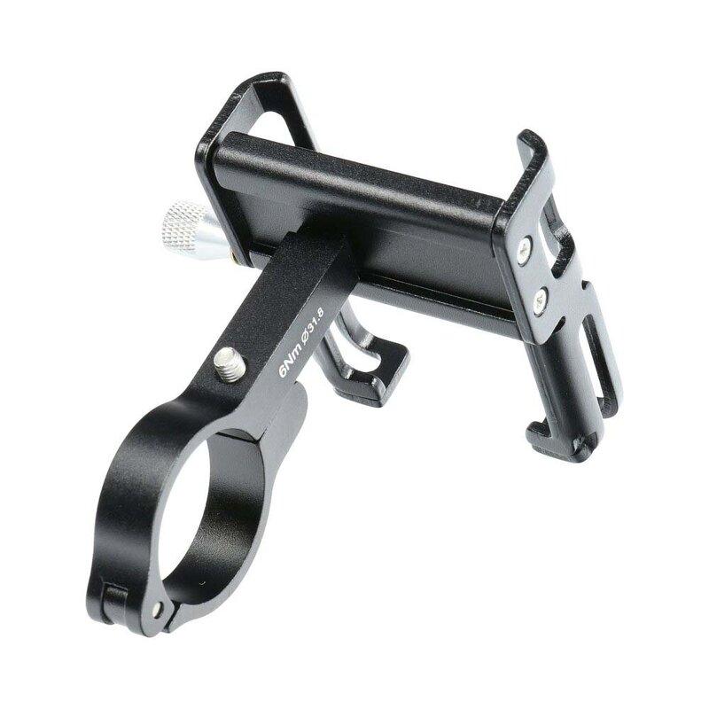 Suport Bicicleta / Trotineta Gub P10 Universal Pentru Telefon Din Aluminiu Cu Prindere Pe Ghidon - Negru