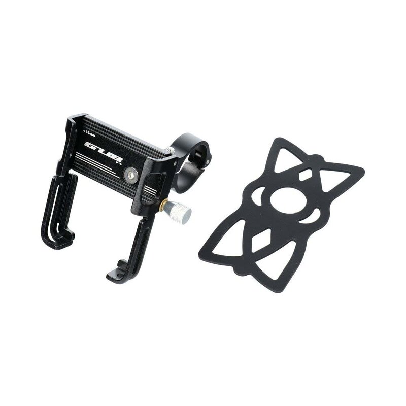 Suport Bicicleta / Trotineta Gub P10 Universal Pentru Telefon Din Aluminiu Cu Prindere Pe Ghidon - Negru