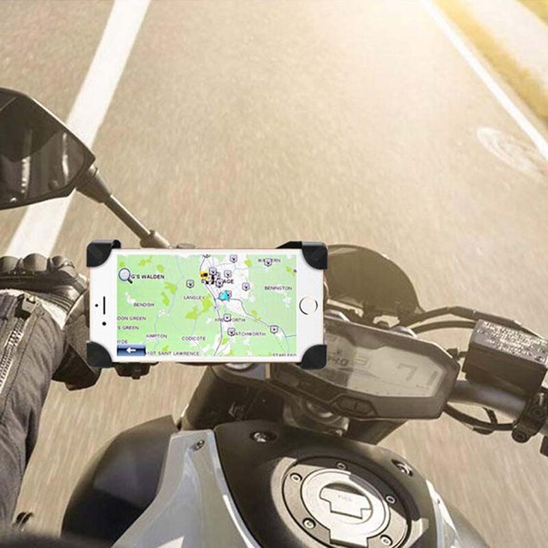 Suport Bicicleta / Motocicleta / Scuter Universal Pentru Telefon Cu Prindere Pe Suportul De Oglinda - CD-122 - Negru