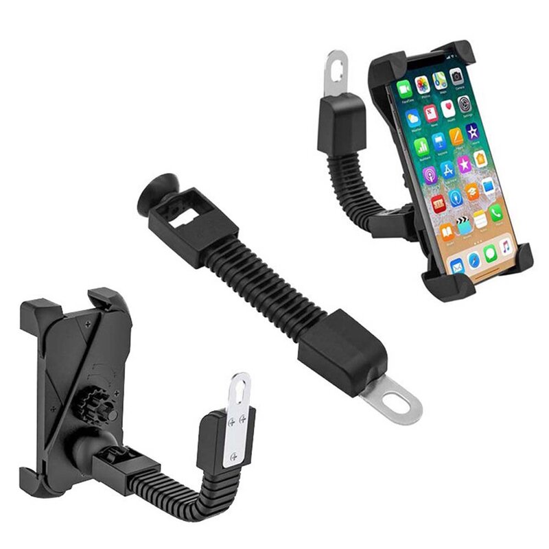 Suport Bicicleta / Motocicleta / Scuter Universal Pentru Telefon Cu Prindere Pe Suportul De Oglinda - CD-122 - Negru