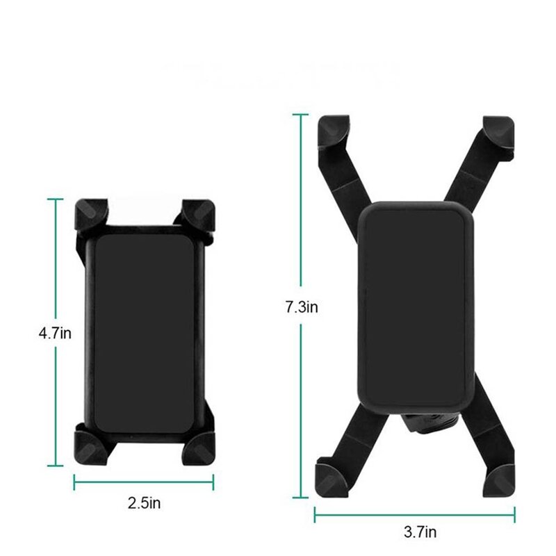 Suport Bicicleta / Motocicleta / Scuter Universal Pentru Telefon Cu Prindere Pe Suportul De Oglinda - CD-122 - Negru