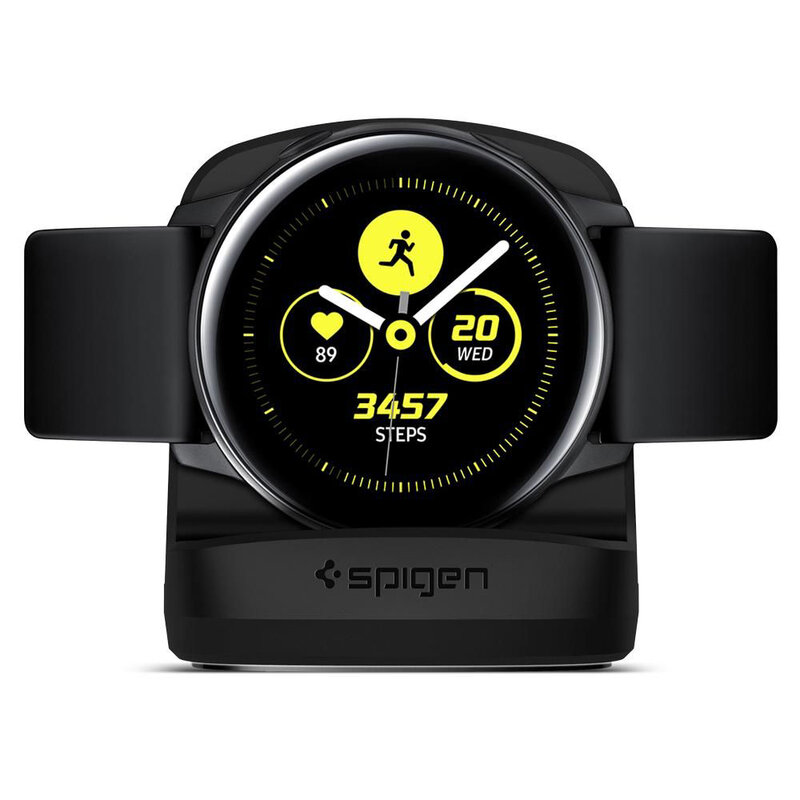 Suport Birou Samsung Galaxy Watch Active 1/2 (40/44mm) Spigen S351 Night Stand Pentru Noptiera - Negru