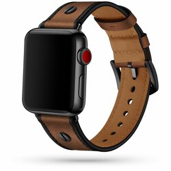 Curea Apple Watch 1 42mm Tech-Protect Screwband Fabricata Manual Din Piele Naturala - Brown