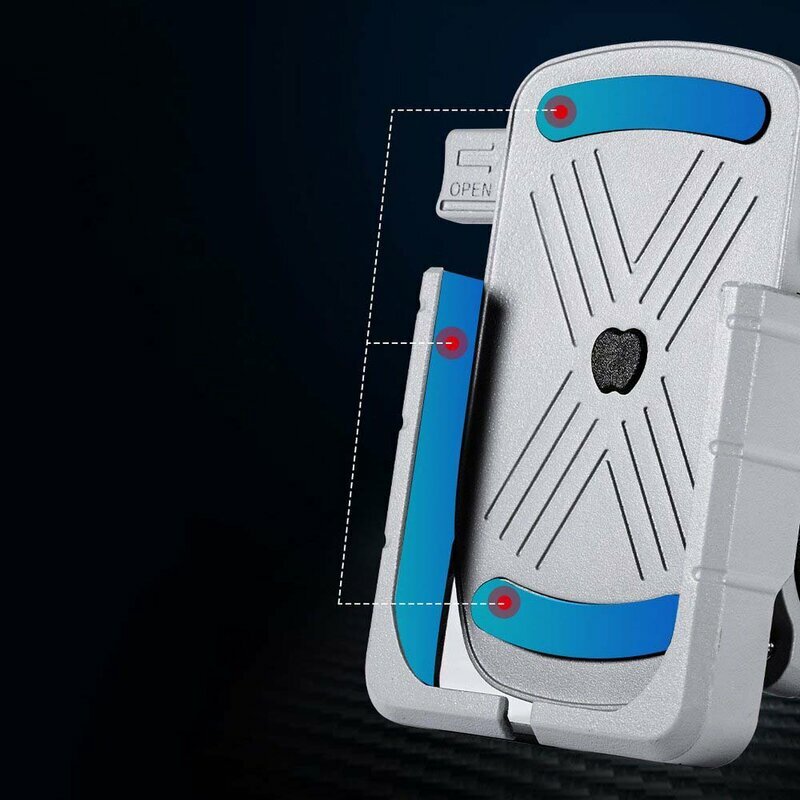 Suport Bicicleta / Motocicleta Mobster Pentru Telefon Aluminiu Cu Prindere Pe Suportul De Oglinda - CD-668 - Negru