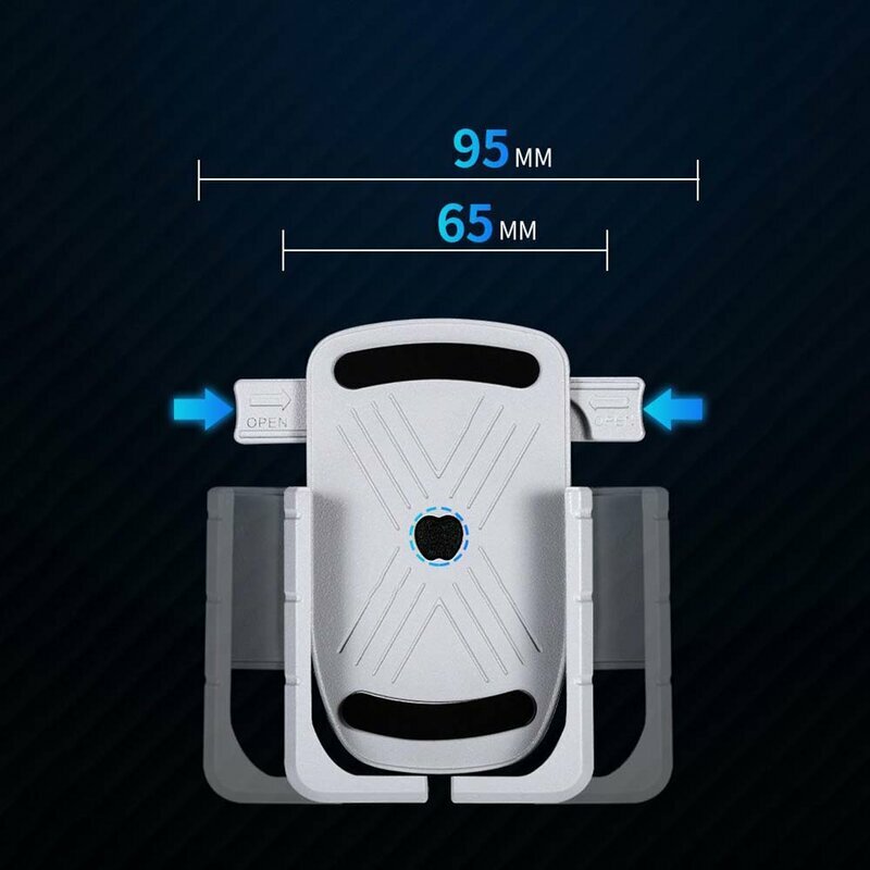 Suport Bicicleta / Motocicleta Mobster Pentru Telefon Aluminiu Cu Prindere Pe Suportul De Oglinda - CD-668 - Negru