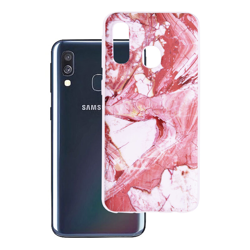 Husa Samsung Galaxy A40 Wozinsky Marble TPU - Pink