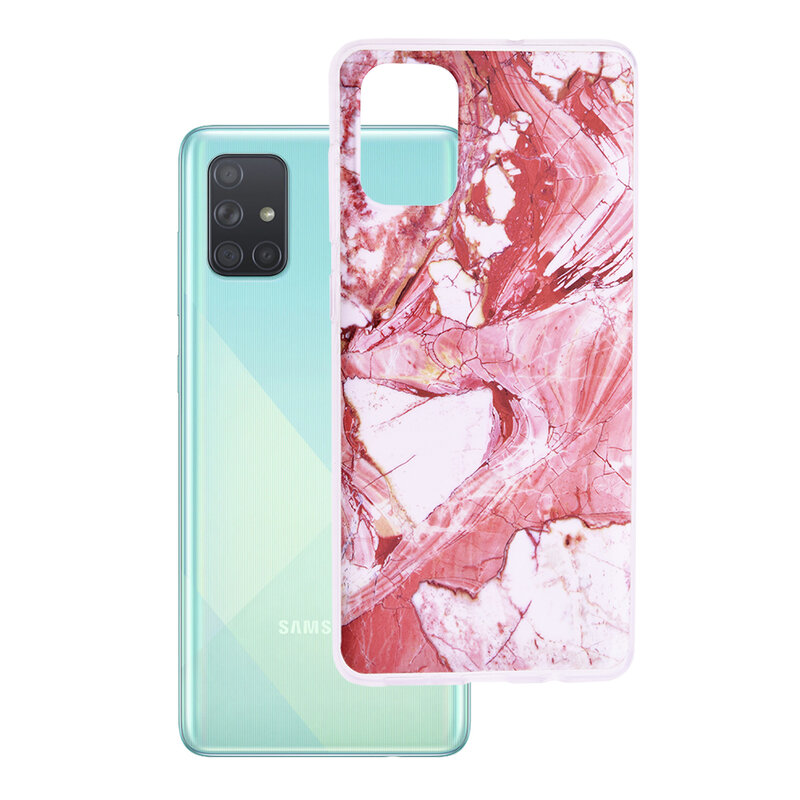Husa Samsung Galaxy A71 Wozinsky Marble TPU - Pink