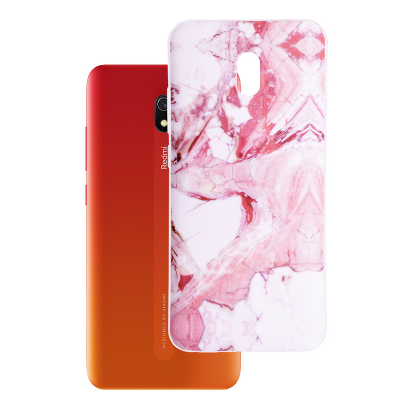 Husa Xiaomi Redmi 8A Wozinsky Marble TPU - Pink