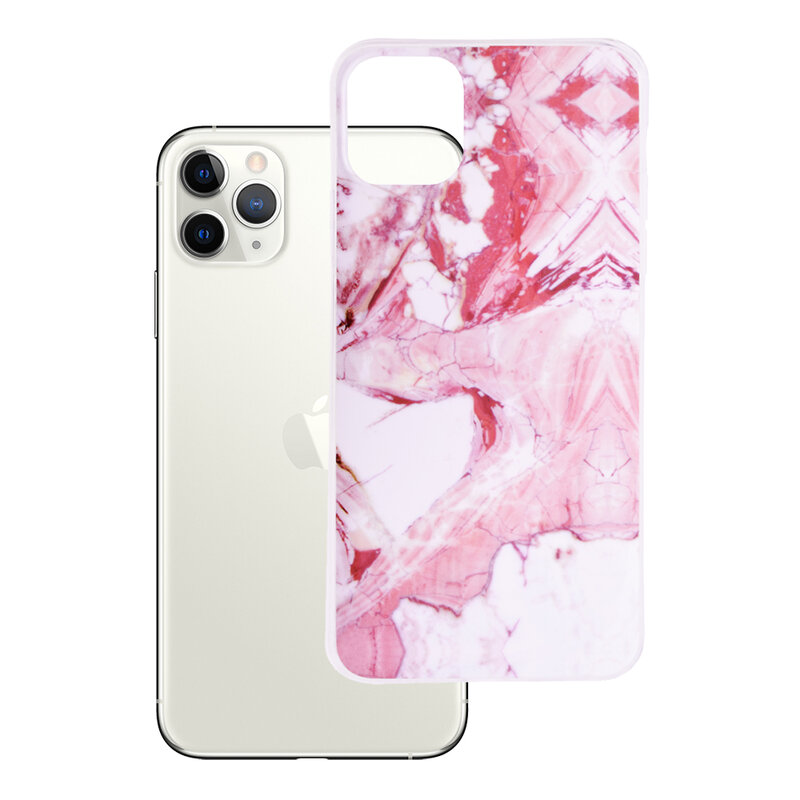 Husa iPhone 11 Pro Max Wozinsky Marble TPU - Pink