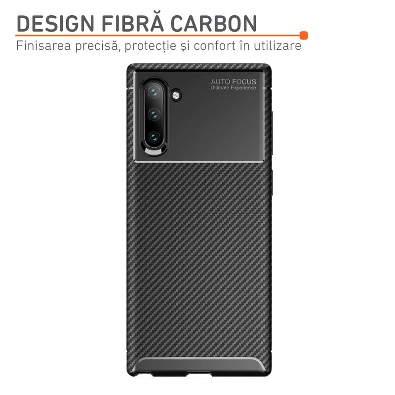 Husa Samsung Galaxy Note 10 Plus Mobster Carbon Skin Negru