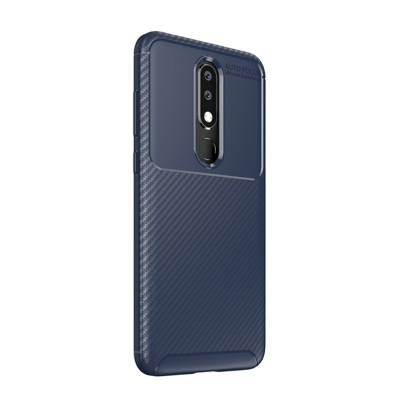 Husa Nokia 5.1 Plus Mobster Carbon Skin Albastru
