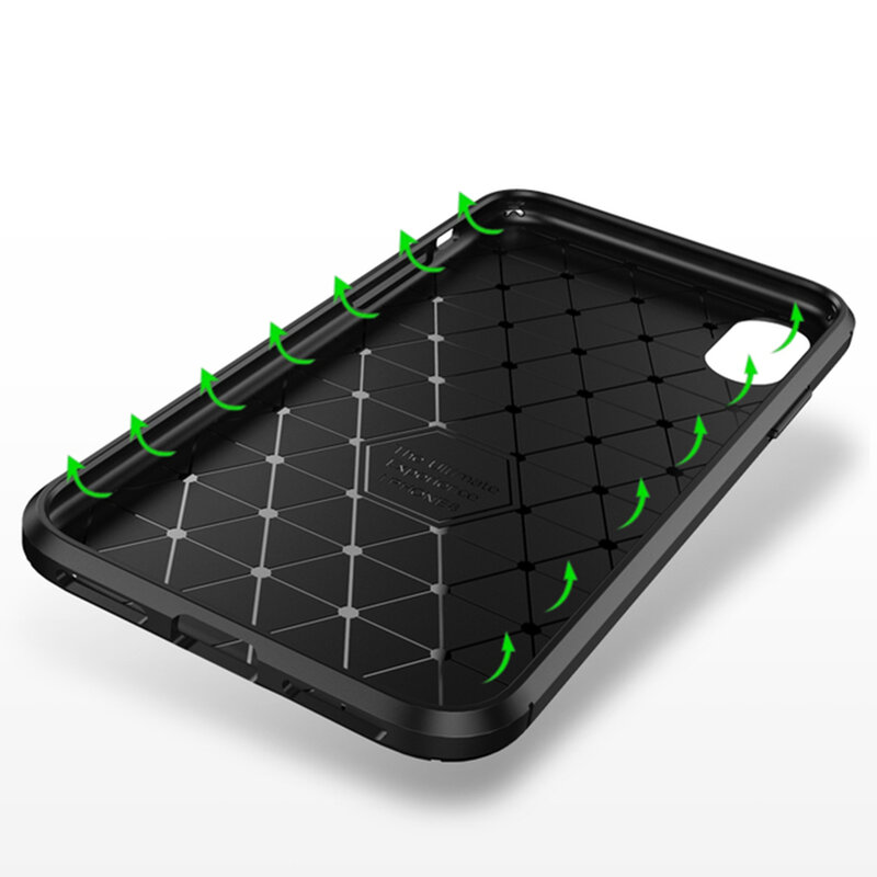 Husa iPhone XS Max Mobster Carbon Skin Albastru