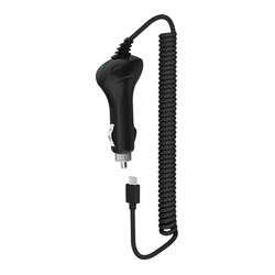 Incarcator Auto Blue Star Cu Cablu Fix Si Flexibil De Incarcare De Tip Micro-USB De 1.2m 1A - Negru