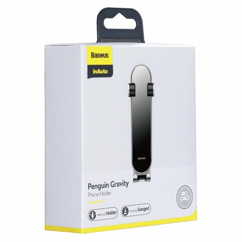 Suport Auto Baseus Penguin Gravity Universal Din Aluminiu Pentru Grila De Ventilatie - SUYL-QE0S - Argintiu