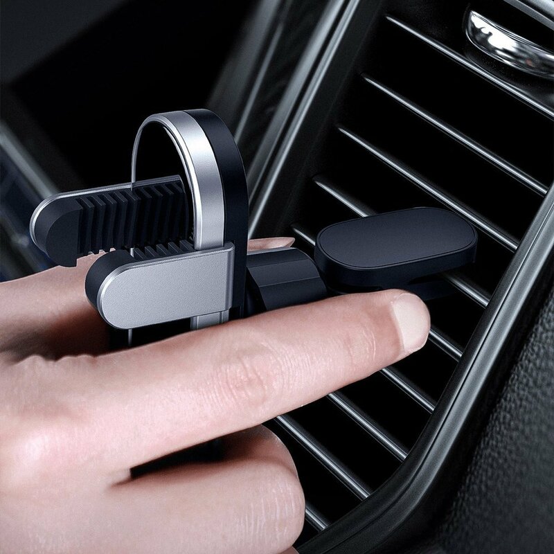 Suport Auto Baseus Penguin Gravity Universal Din Aluminiu Pentru Grila De Ventilatie - SUYL-QE0S - Argintiu