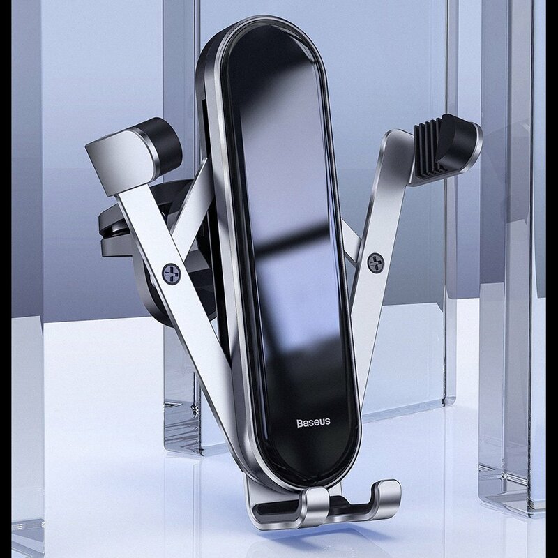 Suport Auto Baseus Penguin Gravity Universal Din Aluminiu Pentru Grila De Ventilatie - SUYL-QE0S - Argintiu