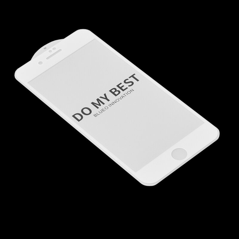 Folie Sticla iPhone 8 Plus Blueo 5D Mr. Monkey Glass Strong HD - Alb