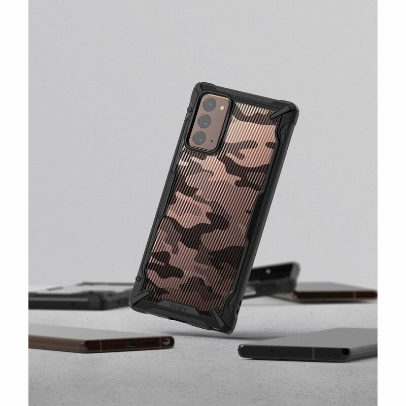Husa Samsung Galaxy Note 20 5G Ringke Fusion X Design - Camo Black