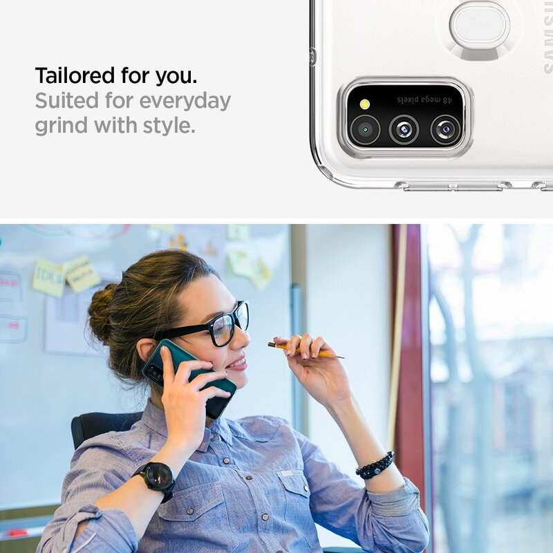Husa Samsung Galaxy M21 Spigen Liquid Crystal, transparenta